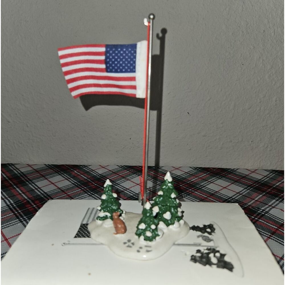 Department 56 Flag Pole Handpainted Village Accessory Decor - Picture 2 of 4